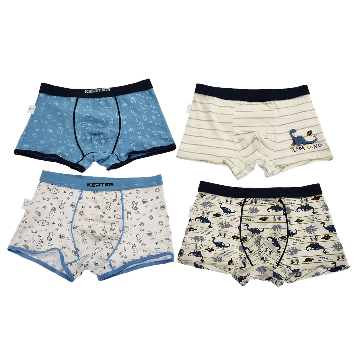 Комплект из 2 предметов хлопковое нижнее белье синего цвета для мальчиков