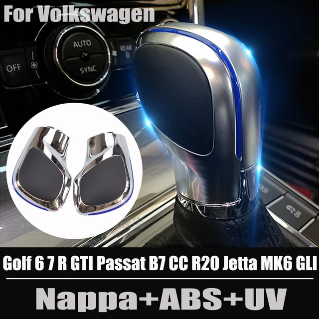 ل Volkswagen جولف 6 7 R GTI باسات B7 B8 CC R20 جيتا MK6 GLI التلقائي ذراع السرعة عصا التحول المقبض DSG شعار سيارة التصميم-2