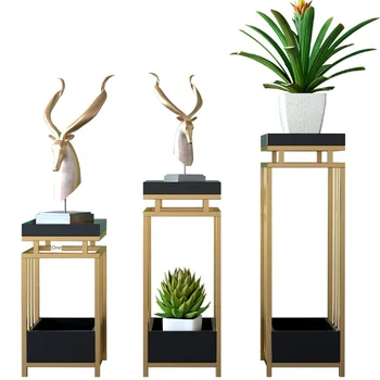 

Nordic Light luxury flower rack living room floor style metal ornaments modern simple indoor iron kitchen organizer