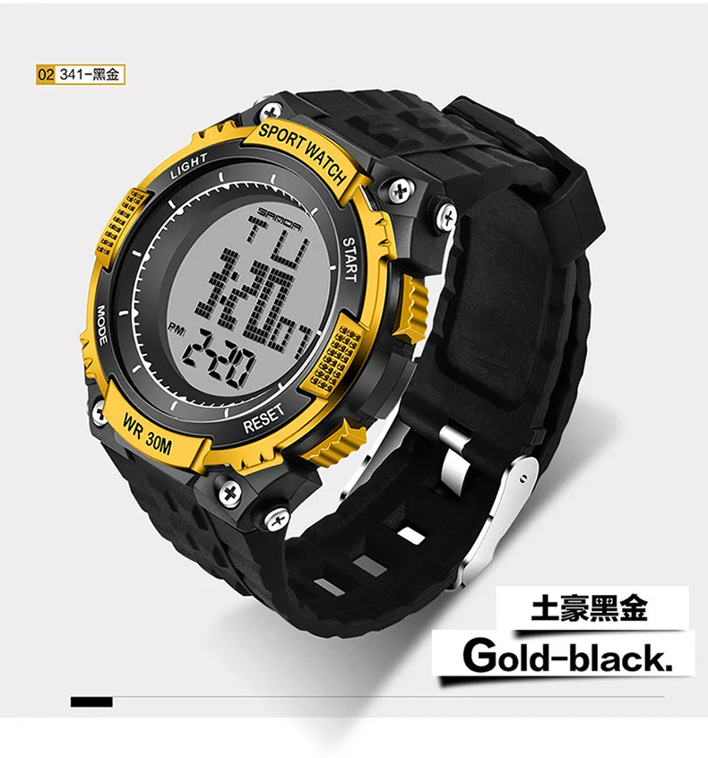 Sanda наручные часы модные брендовые корейские горячие продажи часы Оптовая торговля Водонепроницаемые многофункциональные спортивные