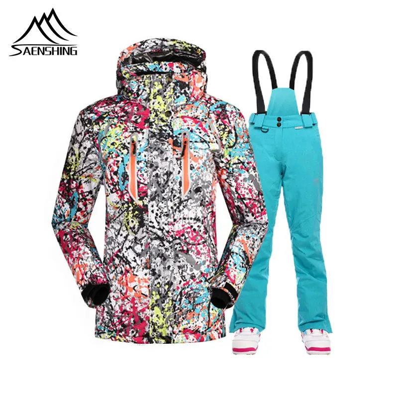 

SAENSHING Ski Suit women Ski Jacket and Snowboard Pant Thermal Breathable snow and snowbaording clothing Mountain Skiing Set