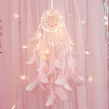 

Dreamcatcher decor with 2M 20LED Copper wire Fairy String Lights for Girl Room Bell Bedroom Living Room Decoration Romantic Gift
