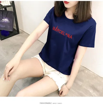 

Shirt Tee Vogue Summer Tops Gray Female Clothes Van Gogh Oil Print Round