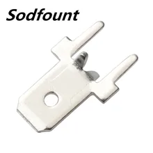 100 шт. 4,8 вставные штепсельные Пружинные клеммы PCB Тип припоя толщина 0,5/0,8 мм две ножки, 187 клеммы ПХБ сварочные листы