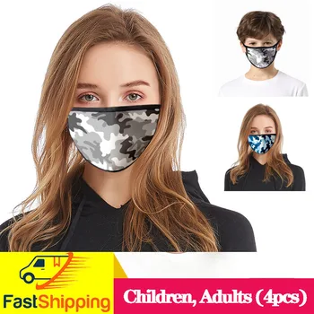 

Reuseable Classic Camouflage Mask for Adult Fashion Print Fabric Face Mask Washable PM 2.5 Protective Dust Cover Mouth Mask