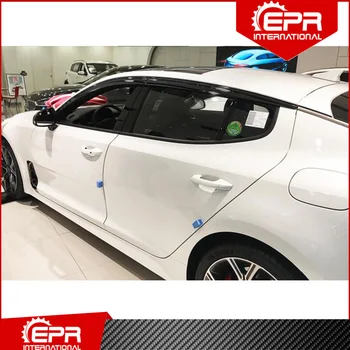 

For Kia Stinger 2017+ Carbon Fiber Wind Visor Deflector Stinger Racing Glossy Carbon Door Rain Eyelid Tuning Side Eyebrow Trim