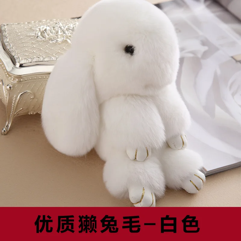 

Rex Rabbit Fur Genuine Hanging Decoration Rabbit Pendant Playing Dead Bunny Pendant Car Key Ring Handbag Pendant