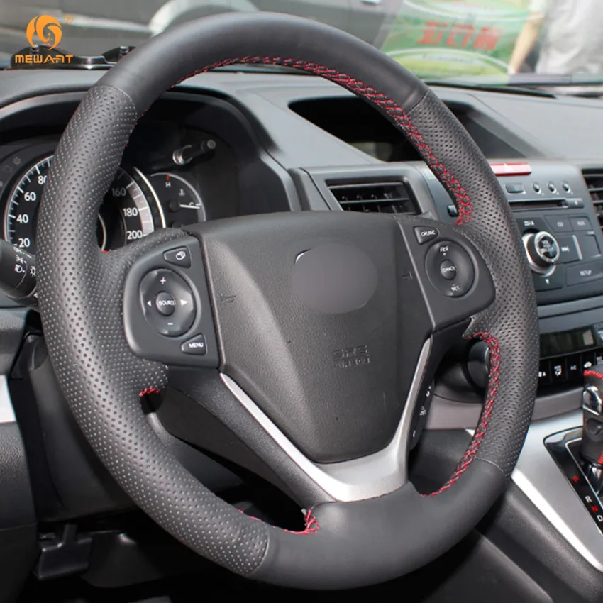 MEWANT черный чехол на руль из искусственной кожи для Honda CRV CR V 2012 2013 2014 2015 аксессуары