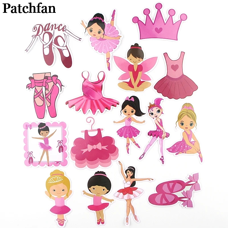 12 компл./лот Patchfan 16 шт./компл. балетная тема розовые забавные наклейки пакеты мультфильм стиль для DIY настенный телефон Скрапбукинг альбом A2288
