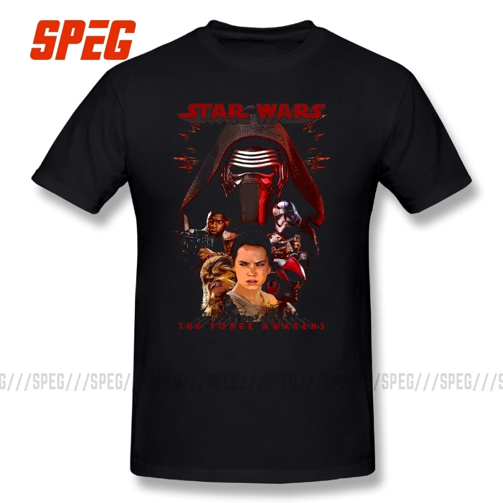 Star Wars The Force Awakens Tees Purified Cotton Best T Shirts Tee Male Over Size Crew Neck Short Sleeve T-shirt |