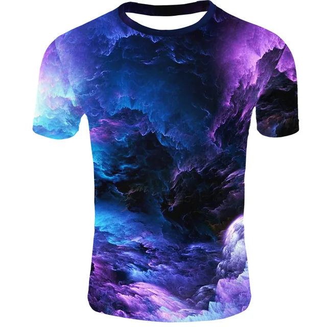 Blue Men's T-shirt 3D Printed Animal Tshirts Top Popular Summer New Short Sleeves For Male Casual Loose Men's Clothing