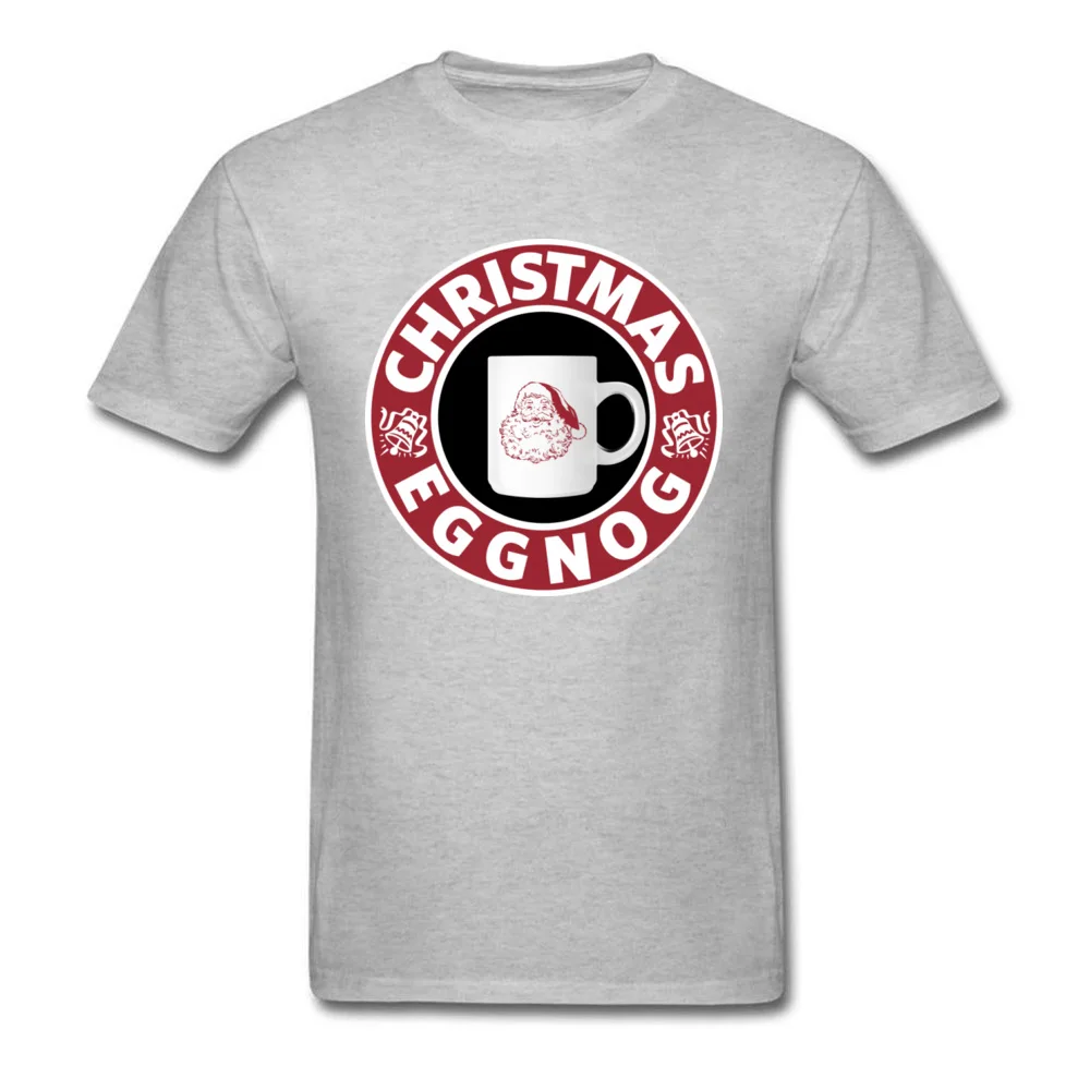 Christmas_Eggnog_4756 Newest Short Sleeve Family T-Shirt 100% Cotton Crew Neck Men Tees Customized Tops T Shirt Mother Day Christmas_Eggnog_4756 grey