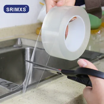 

Transparent Nano Tape Washable Reusable Single-sided Tape Adhesive Nano-no Trace Paste Fix Gel Grip Tape for Home Car