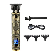 USB Rechargeable Hair Trimmer Electric Cordless Skeleton Hair Clipper Shaver Trimmer Men Barber Hair Cutting Machine Adults Kids