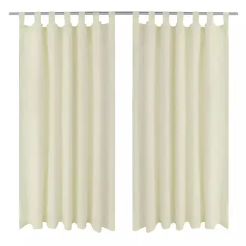 

Curtains curtains satin 2-pieces 140x245 cm Cream