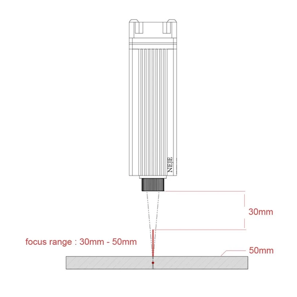 Laser Module Laser Machine Spare Parts NEJE Optical Long Focus Lens for Master 2 3500mw/7w/20W/30W Laser Engraving Machine