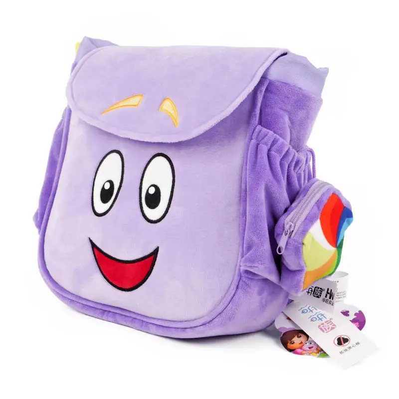 Оригинальная игрушка Дора-путешественница, 28 см, плюшевый спасательный мешок, фиолетовый, розовый цвет,, детская игрушка, подарок на день рождения, Рождество - Color: 01