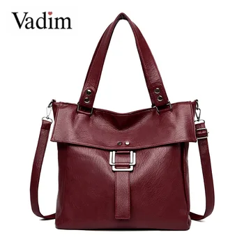 

Vadim Leather Composite Bag Women Handbags Large Capacity Top-handles Bags Crossbody Ladies Shoulder Bag Solid Bolsa Feminina