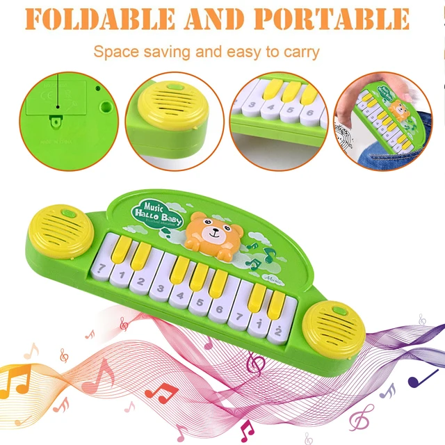 Piano jogo de música órgão eletrônico crianças instrumento presente do bebê  padrão dos desenhos animados cedo brinquedos educativos para crianças  meninas menino - AliExpress