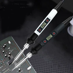 Fer à souder avec température réglable, Mini poignée crayon thermique, Station de soudage 80W numérique, outils de réparation de Pcb 