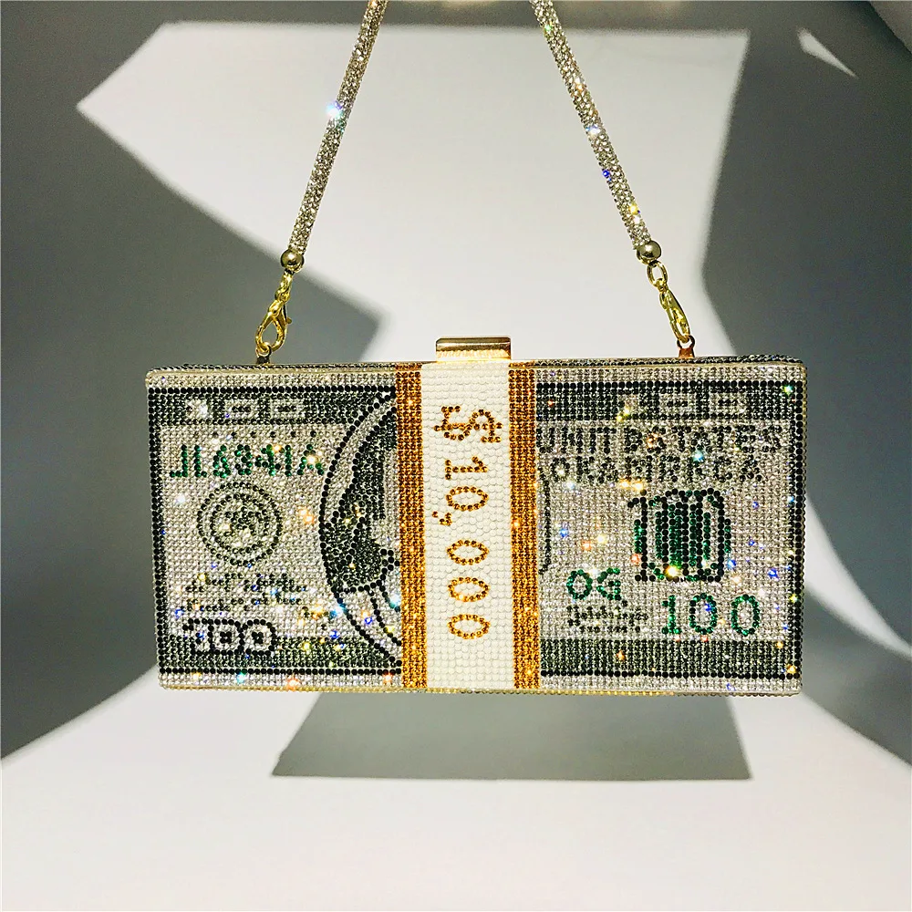 Женская сумка клатч со стразами вечерняя кошелек| |