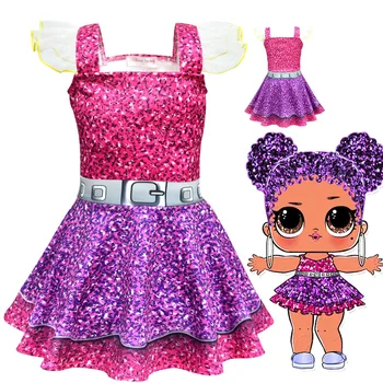 

New Summer Lol Girls Dress Dolls Girl Birthday Party Dress Halloween Christmas Child Girl Cosplay Costume Kids Lovely Dress