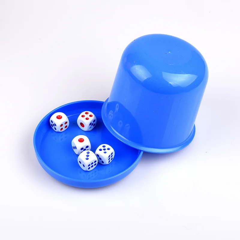 

Thick with Base Support Dice Box Bar Nightclub Combination Dice Cup Dice Box Set to Send 5 Grain Dice 45G