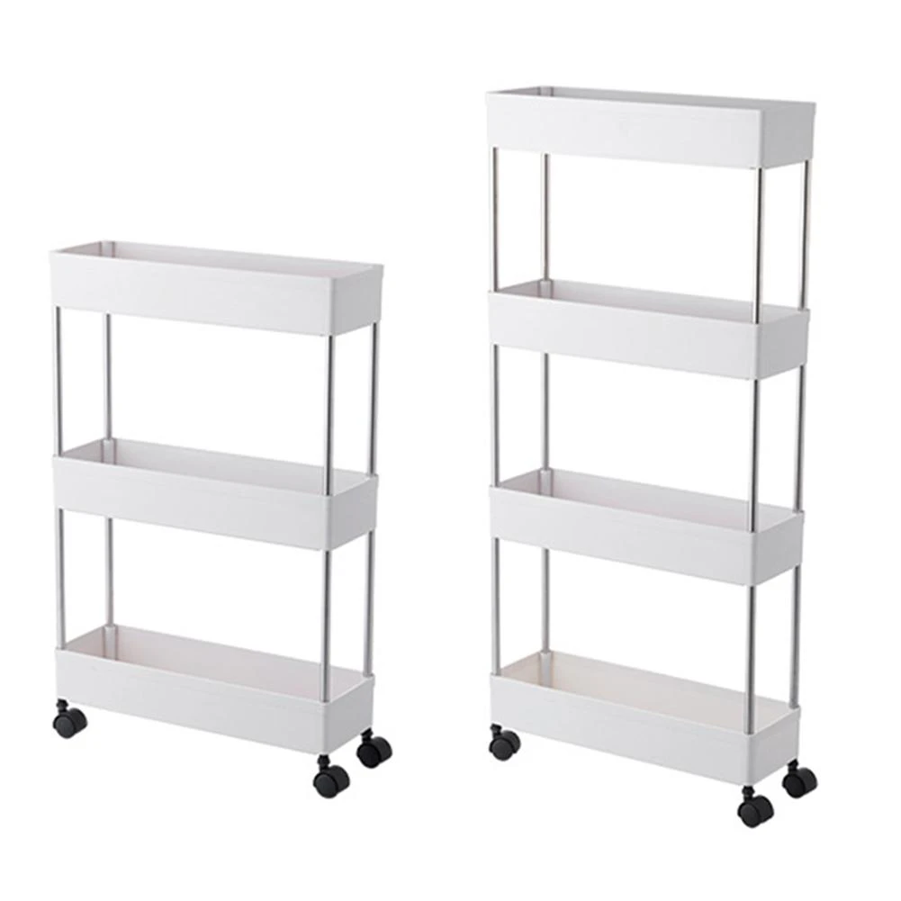3 Tier 4 Tier Slim Storage Cart Mobile Organizer Slide Out Storage Utility Cart Pantry Tower Rack For Kitchen Bathroom Storage Holders Racks Aliexpress
