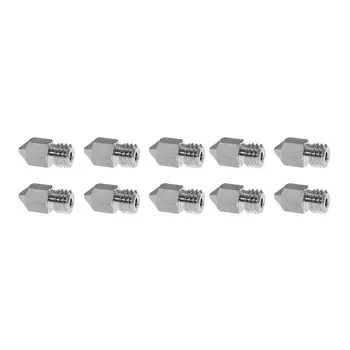 

10Pcs/lot Stainless Steel MK8 Nozzle Extruder Print Head 0.2/0.3/0.4/0.5mm For 1.75mm Filamnet 3D Printer Parts