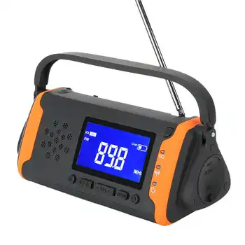 

MD-097 Portable FM Raido Solar Hand Crank FM WB Radio Outdoor Emergency Dynamo Weather Charger Flash Light New