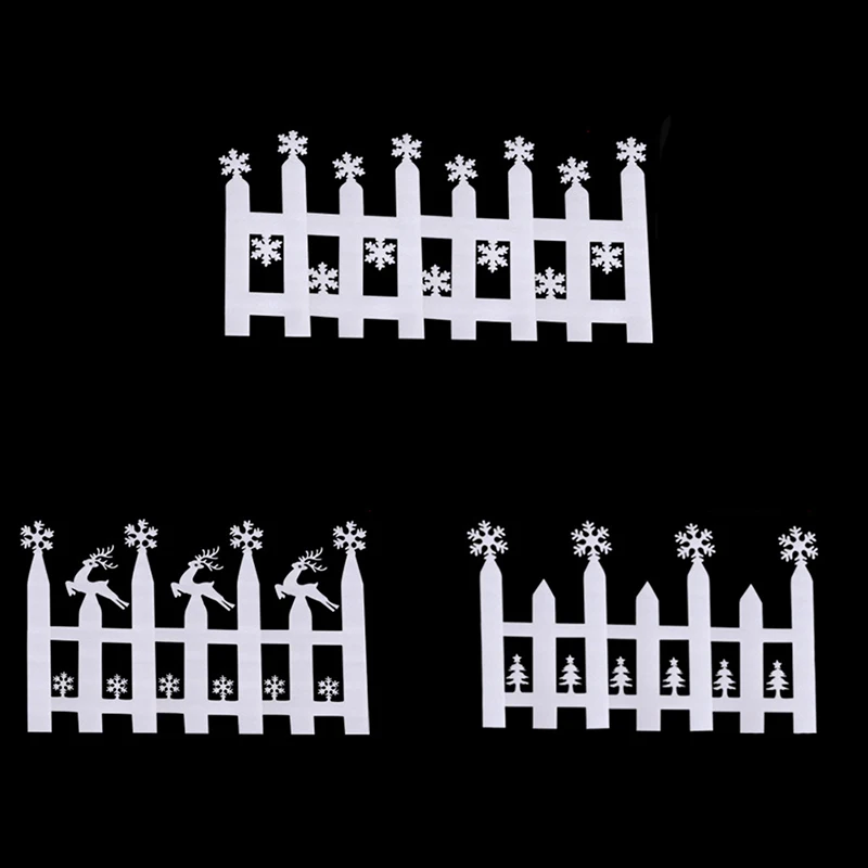 

2pcs/pack Christmas Foam Fence Snowflake Decorations Winter Frozen Decoration Artificial Snowflake Christmas Window Decor