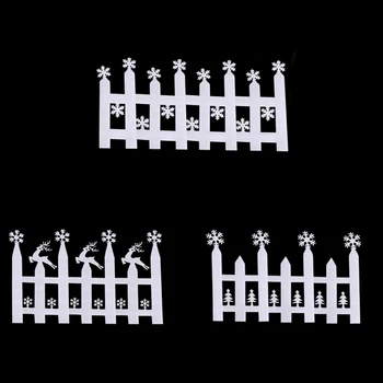 

2pcs/pack Christmas Foam Fence Snowflake Decorations Winter Frozen Decoration Artificial Snowflake Christmas Window Decor