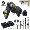 Adjustable Woodworking 3 in 1 Doweling Jig Kit Pocket Hole Jig Drilling Guide Locator For Furniture Connecting Hole Puncher Tool ► Photo 1/6