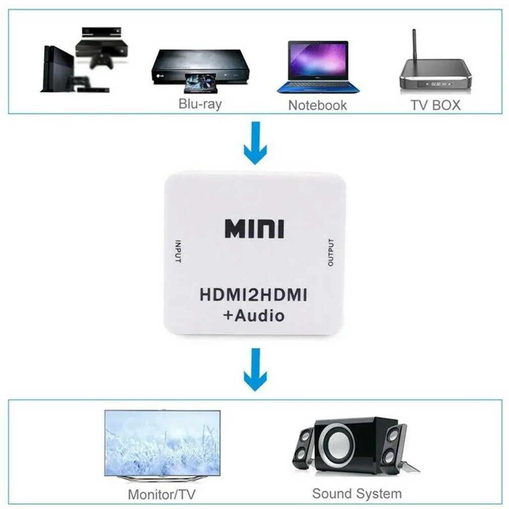 4K HDMI аудио экстрактор сплиттер 3,5 мм разъем стерео аналоговый преобразователь для DVD для PS4 HDMI конвертер с аудио адаптером