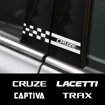 

2PCS Car Stickers B Pillar For Chevrolet Lacetti Cruze Captiva Equinox Trax Impala Camaro Z71 Sonic Spark Sail Aveo SS Malibu