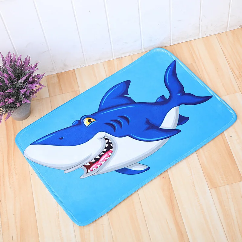 Shark A Милый мягкий коврик Единорог динозавр коврик "Акула" домашняя детская комната украшение нескользящий размера плюс коврик для ползания коврик для гостиной - Цвет: Shark A
