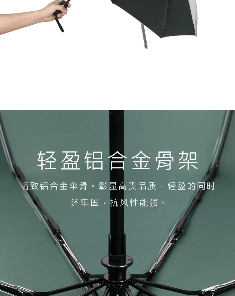 Titanium Silver Colloid Triple Automatic Umbrella Sun-resistant Parasol Hipster Pocket Rain Or Shine Dual Purpose Vinyl Ultra-Li