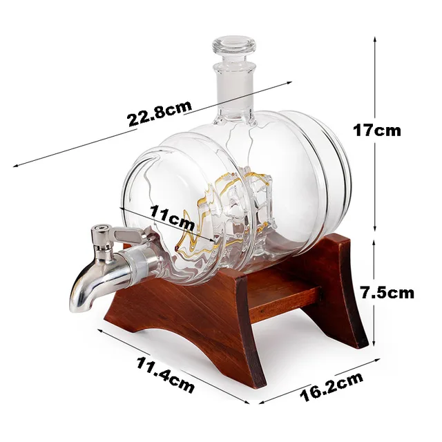 Barrel Whiskey Decanter 1000ml 2