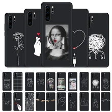 Мягкий Черный силиконовый чехол для huawei P20 Lite P20 Pro Honor 10 P30 Lite, чехол для телефона, Funy чехол