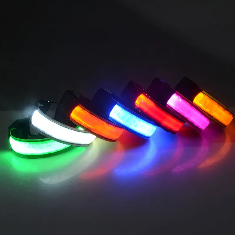 2PCS LED FLASHING ARMBAND VISIBILITY RECHARGEABLE LIGHT-UP OUTDOOR SPORTS LIGHTS 