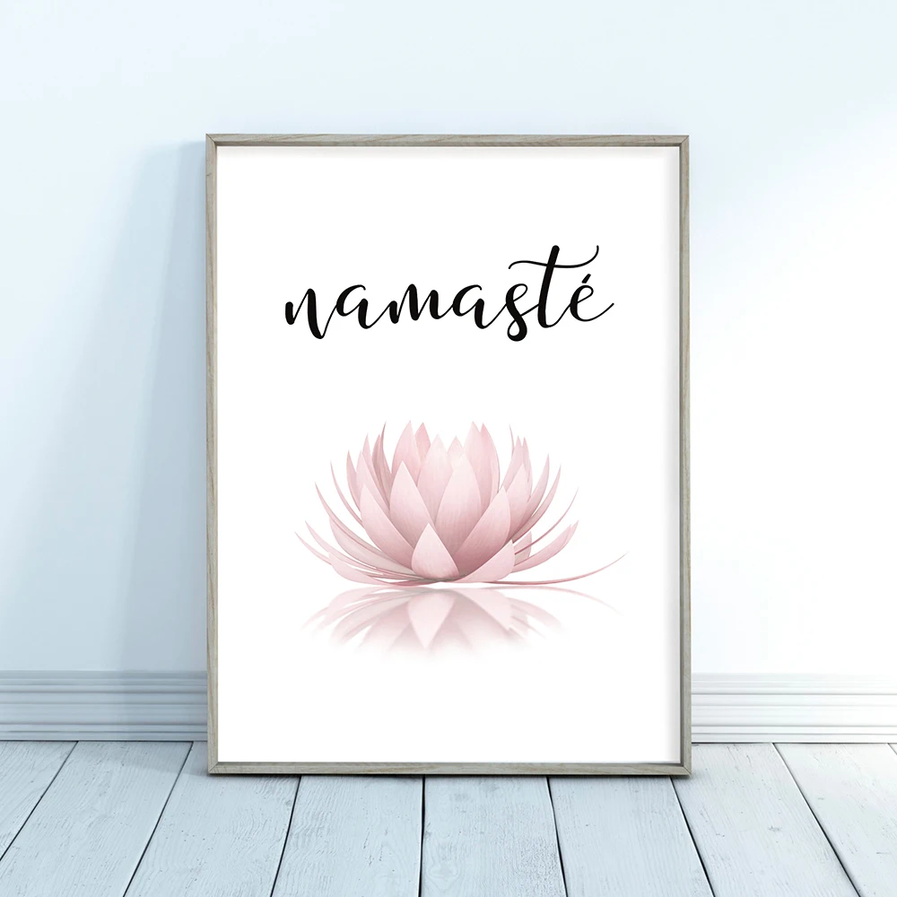 Namaste-Lotus-Print-Zen-Yoga-Wall-Art-Canvas-Painting-Picture-Inhale-Exhale-Modern-Minimalist-Poster-Home (1)