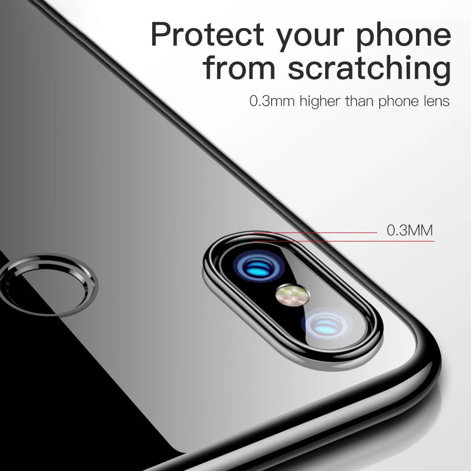 Противоударные силиконовые чехлы для телефонов Xiaomi Mi 8/Mi8 SE Lite 360 Прозрачная