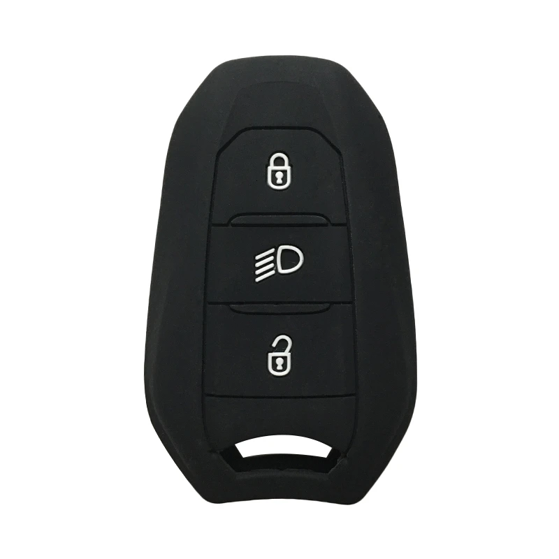 Shell Cover Holder Car Key Fob Case For Peugeot 208 DS3 5008 DS5 DS6 For Citroen C4 C5 X7 Silicone Rubber Smart Remote Key Cover for key case cover key case car key shell flip key fob shell