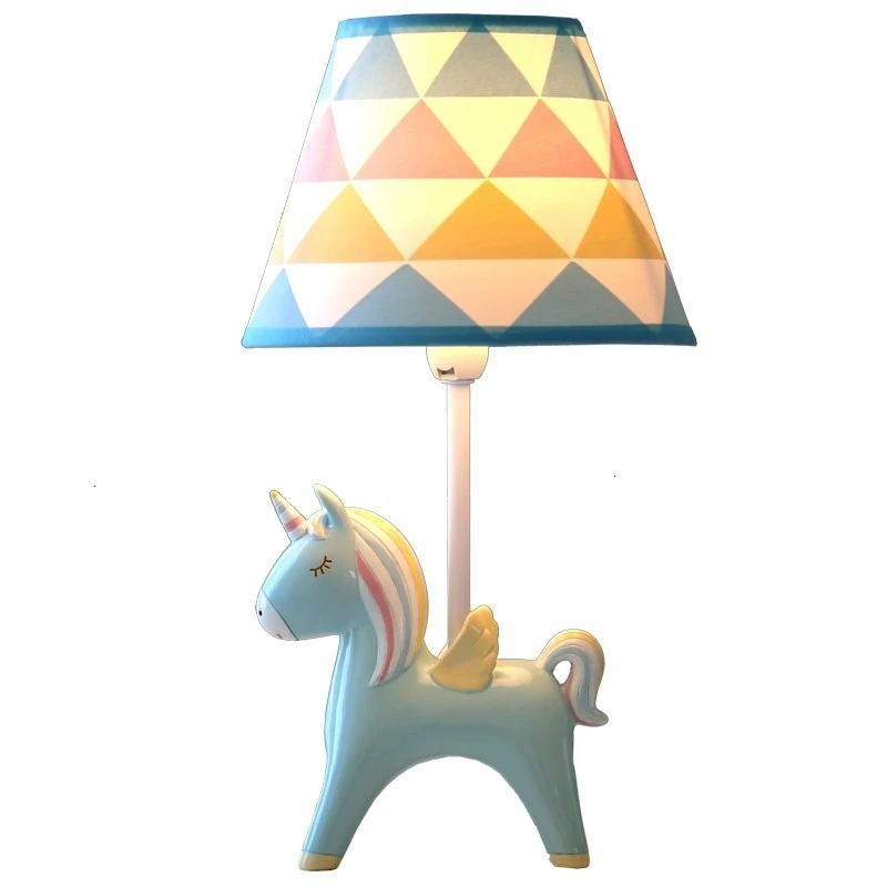 

Nordic Unicorn Modern Cartoon Desk Lamp Bedroom Bedside Lamp Originality Romantic Children Room Study Lamp