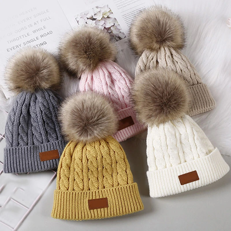 Hilsen niveau involveret Baby Boy Hat Cute Pompom Baby Cap Beanie Autumn Winter Warm Knitted  Children Girls Hats Solid Hairball Elastic Kids Caps Bonnet|Hats & Caps| -  AliExpress