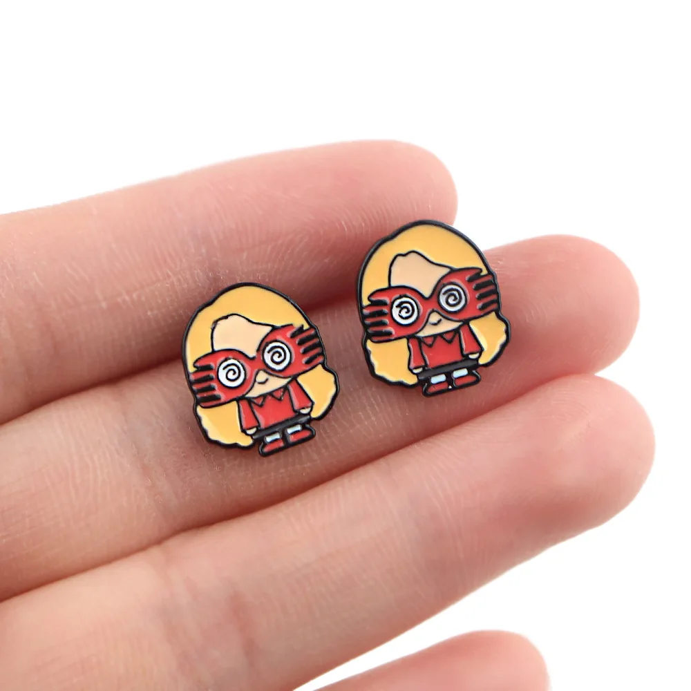 1Pairs Cute Magic Harri Stud Earrings Fashion Cute Cartoon Earrings for Women Girls Kids Ear Jewelry Gift Trend Kid Toys