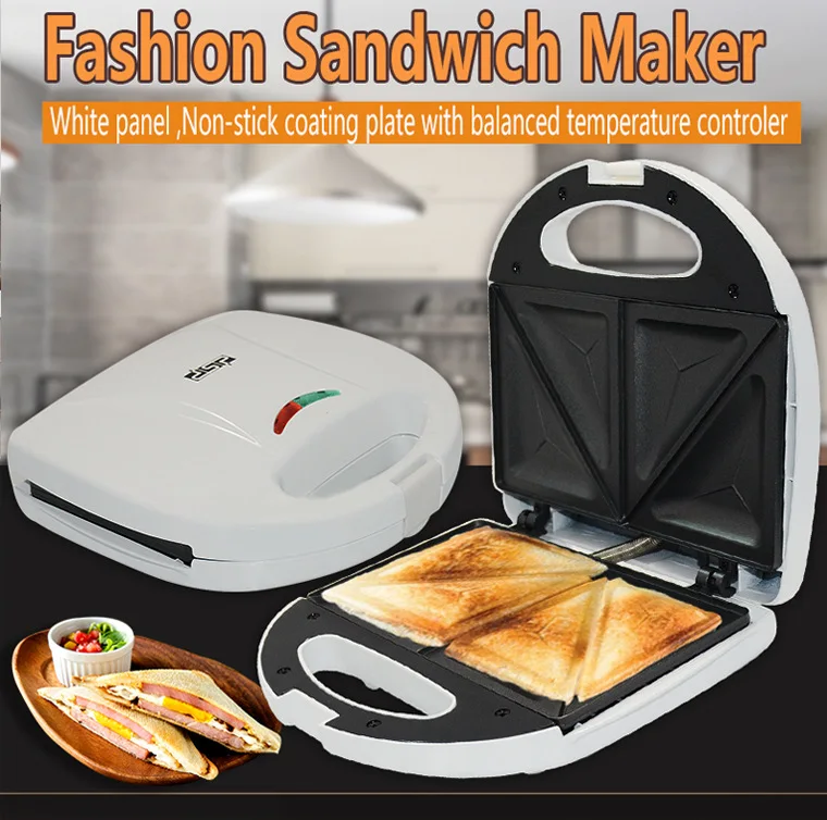 Бытовой завтрак хлеб тостеры Мини электрическая автоматическая машина для производства сэндвич с антипригарным покрытием штепсельная вилка европейского стандарта 750W 220V