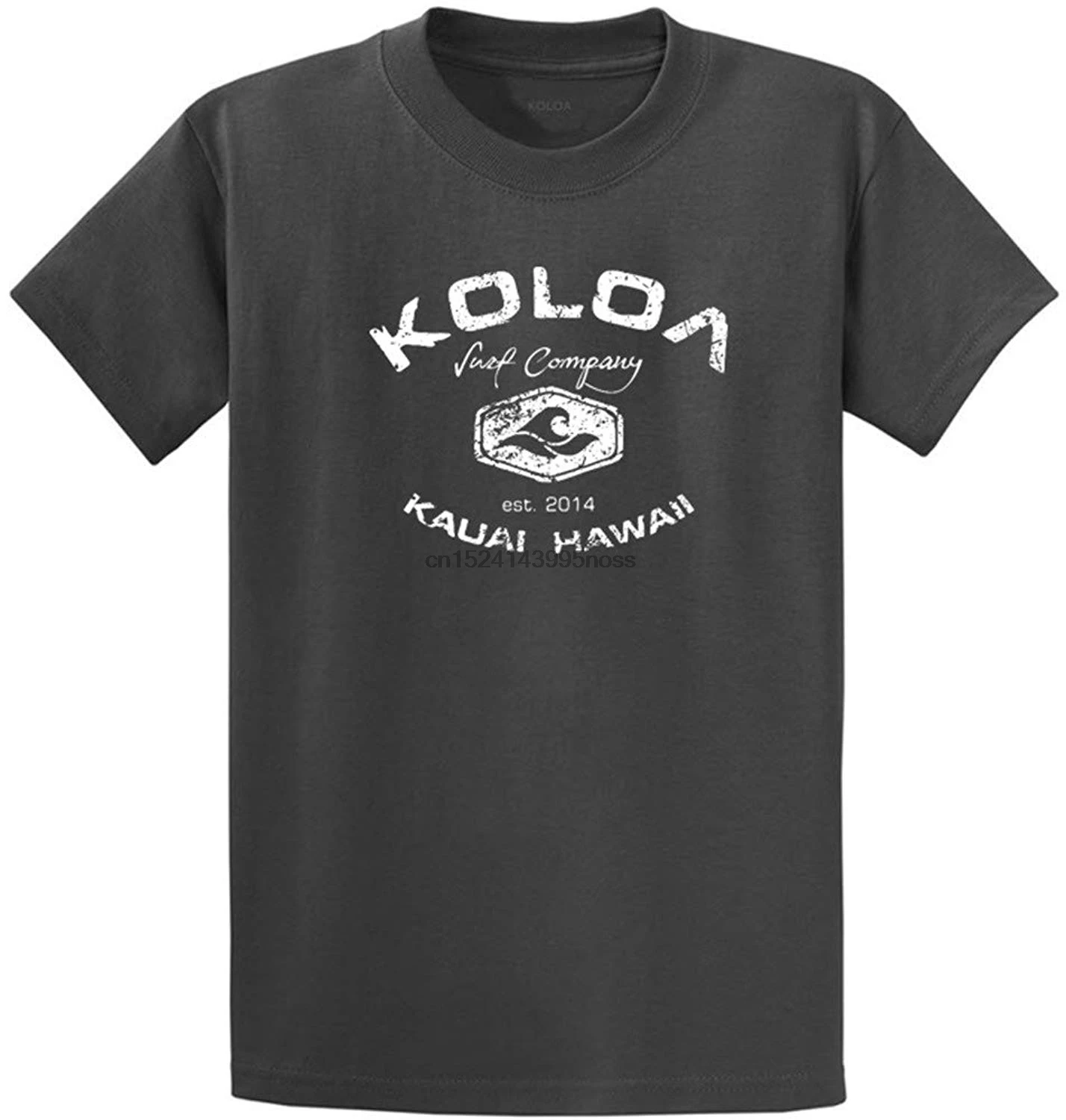 Koloa Surf Vintage Arch Logo Heavyweight Cotton T Shirt Charcoalw 2XL|Футболки| |