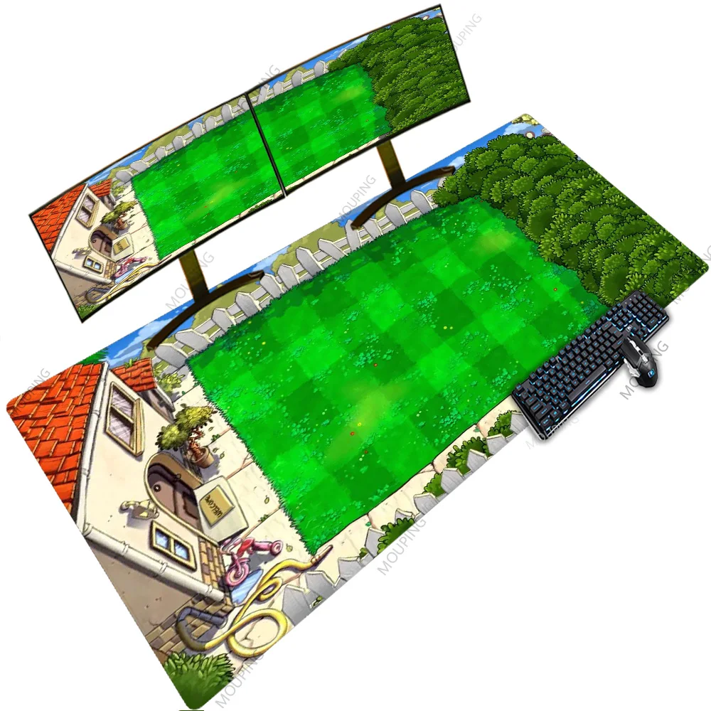 Desk Mat 1200x600 Plants Vs Zombies Mouse Pad 100x50 Carpet Mouse Computer Extra Large Gaming Mat Huge Rug Rgb Led Backlit Anime