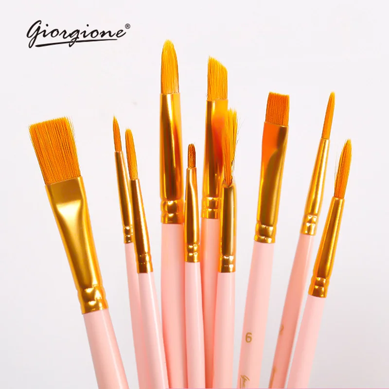 Набор кистей для рисования цвета воды, набор нейлоновых кистей с круглым острым наконечником, кисть для рисования маслом, гуашь цвета воды, товары для рукоделия